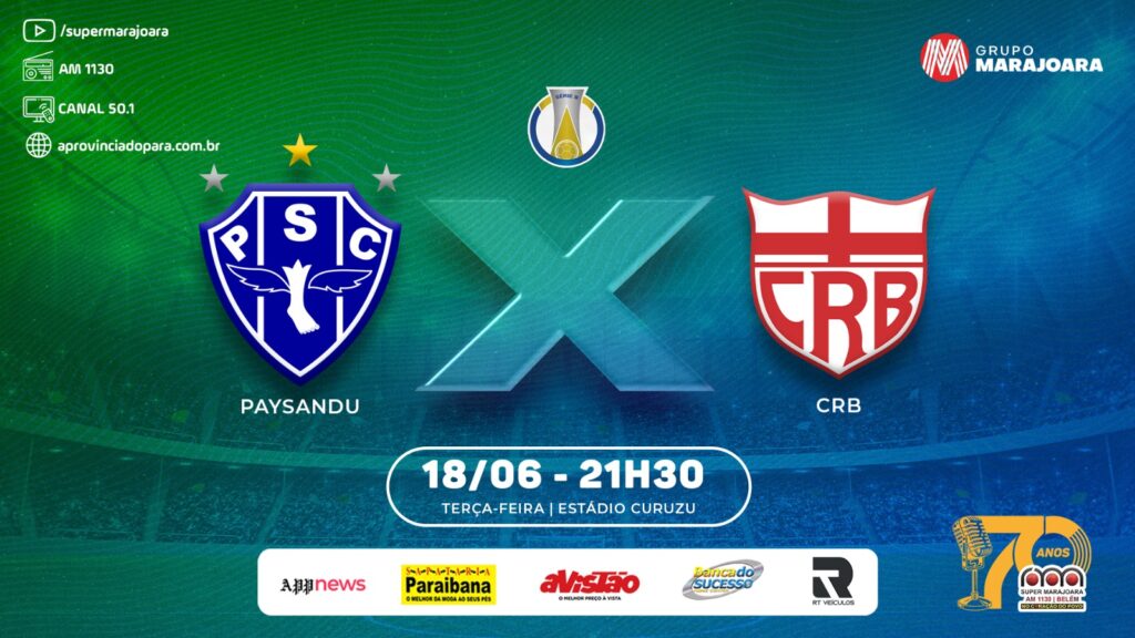 ⚽ PAYSANDU X CRB | CAMPEONATO BRASILEIRO SÉRIE B