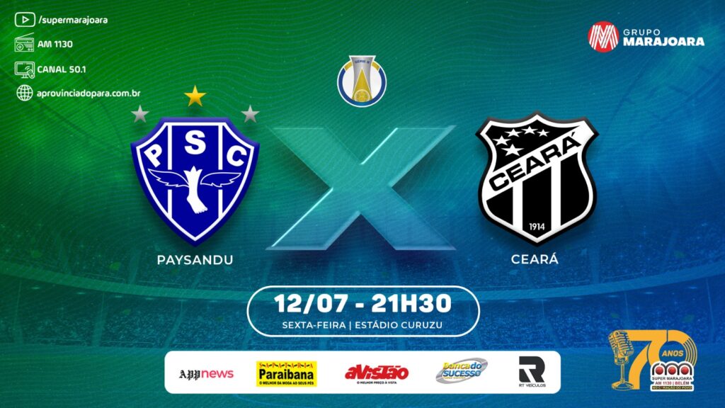 ⚽ PAYSANDU X CEARÁ | CAMPEONATO BRASILEIRO SÉRIE B