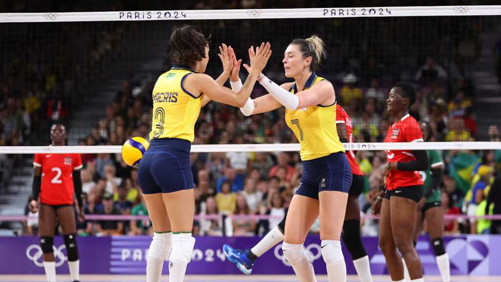 Brasil vence o Quênia por 3 sets a 0 na estreia do vôlei feminino nas Olimpíadas de Paris