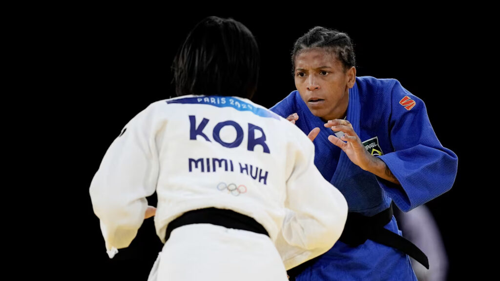 Rafaela Silva fica sem medalha nos 57kg do judô nos Jogos Olímpicos Paris 2024