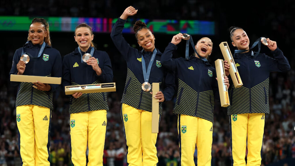 Brasil faz história com inédito bronze por equipes na ginástica artística feminina em Paris 2024