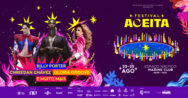 Festival ACEITA anuncia horários dos shows que conta com Billy Porter, Christian Chávez, Gloria Groove e mais