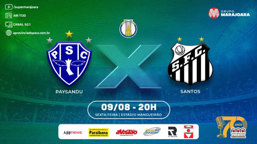 ⚽ PAYSANDU X SANTOS | CAMPEONATO BRASILEIRO SÉRIE B