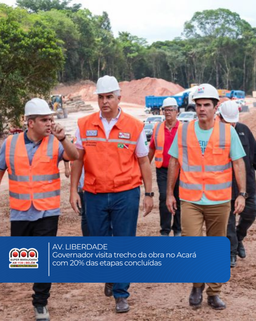 GOVERNADOR VISITA TRECHO DE OBRA DA AVENIDA LIBERDADE NO ACARÁ