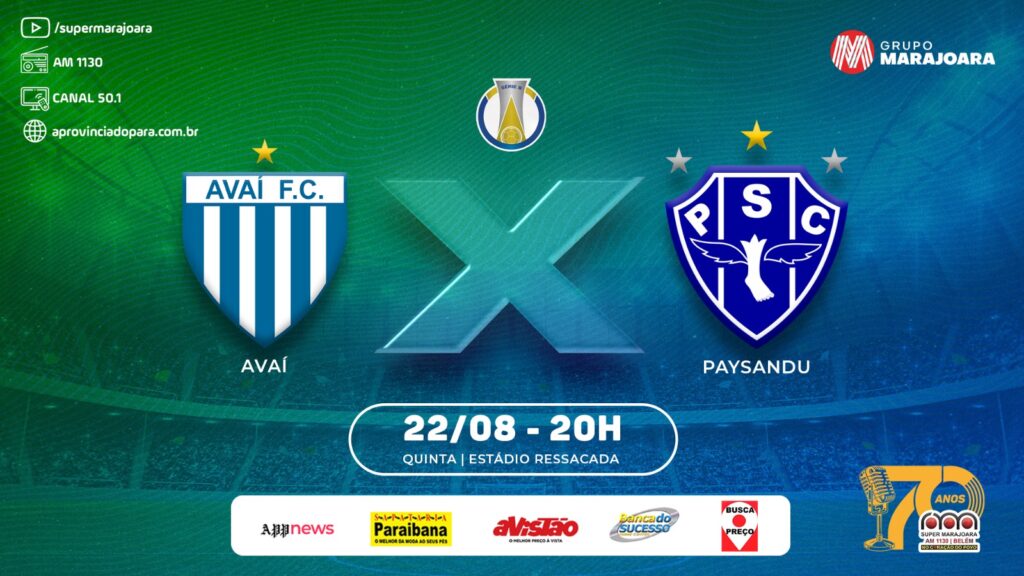 ⚽ AVAÍ X PAYSANDU | CAMPEONATO BRASILEIRO SÉRIE B