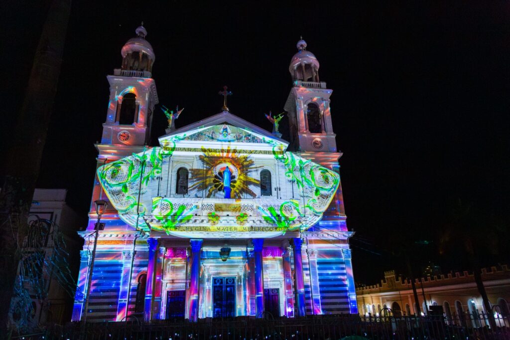 Projeto ‘Cores, Sons e Sensações’ faz super projeção de imagens na Basílica e anuncia o tema do Círio 2025 neste domingo (27)